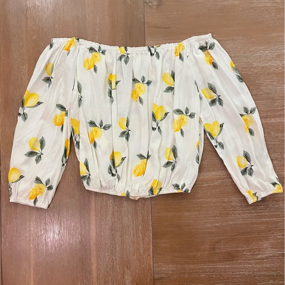Lemon Off-Shoulder Top - Picture 2 of 4